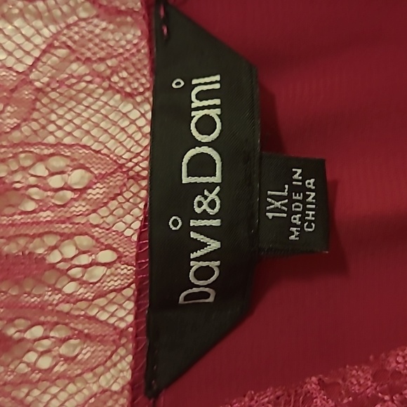 NWOT - Davi & Dani Lace Detail Boho Top - Size 1XL - Picture 4 of 7